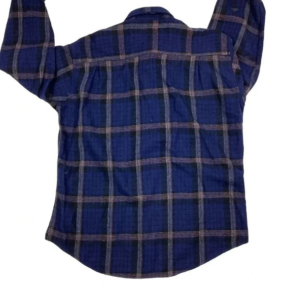 Vintage Van Huesen wool plaid button front flannel - Picture 3 of 4